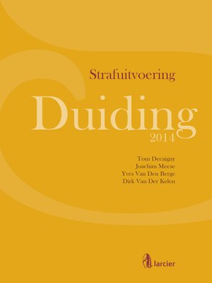 cover image of Duiding Strafuitvoering